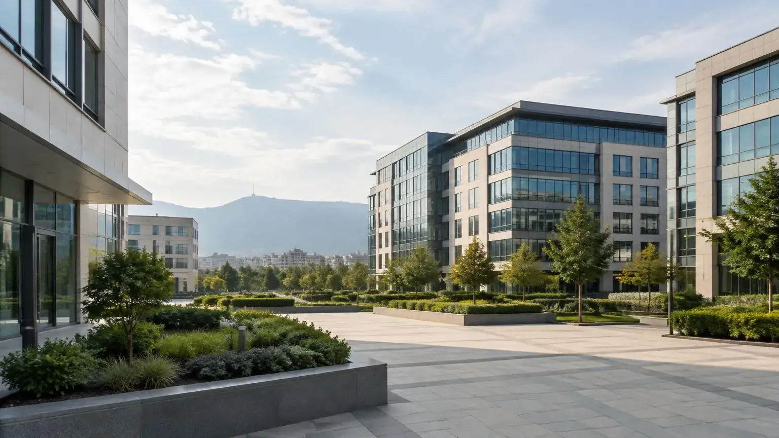 Modern office and commercial buildings in Sofia